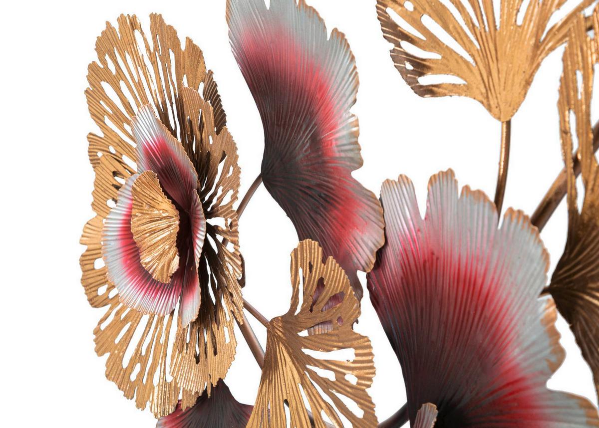 Wanddeko Color A Gold, Rosa, Weiß B: 130 cm - Goldfarben/Rosa, Basics, Metall (130/54/5.5cm)