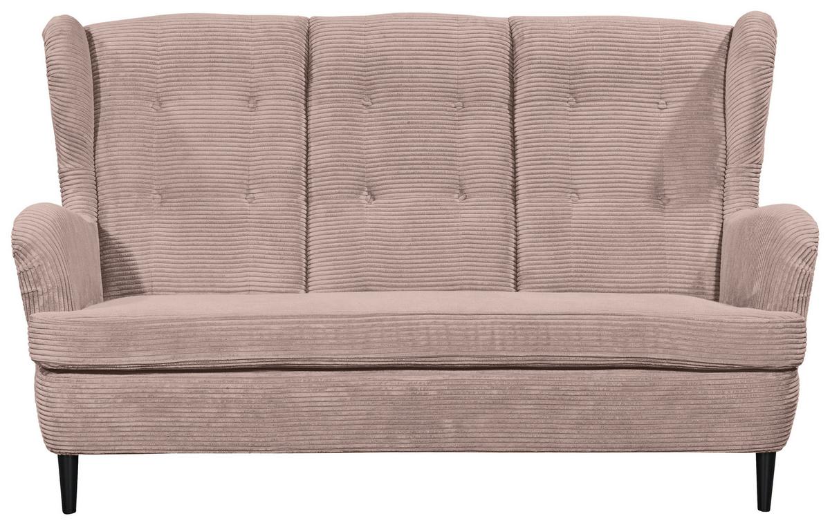 Küchensofa Oskar 5 Hellrosa B: 176 cm - Hellrosa/Schwarz, KONVENTIONELL, Textil (176/103/98cm) - MID.YOU