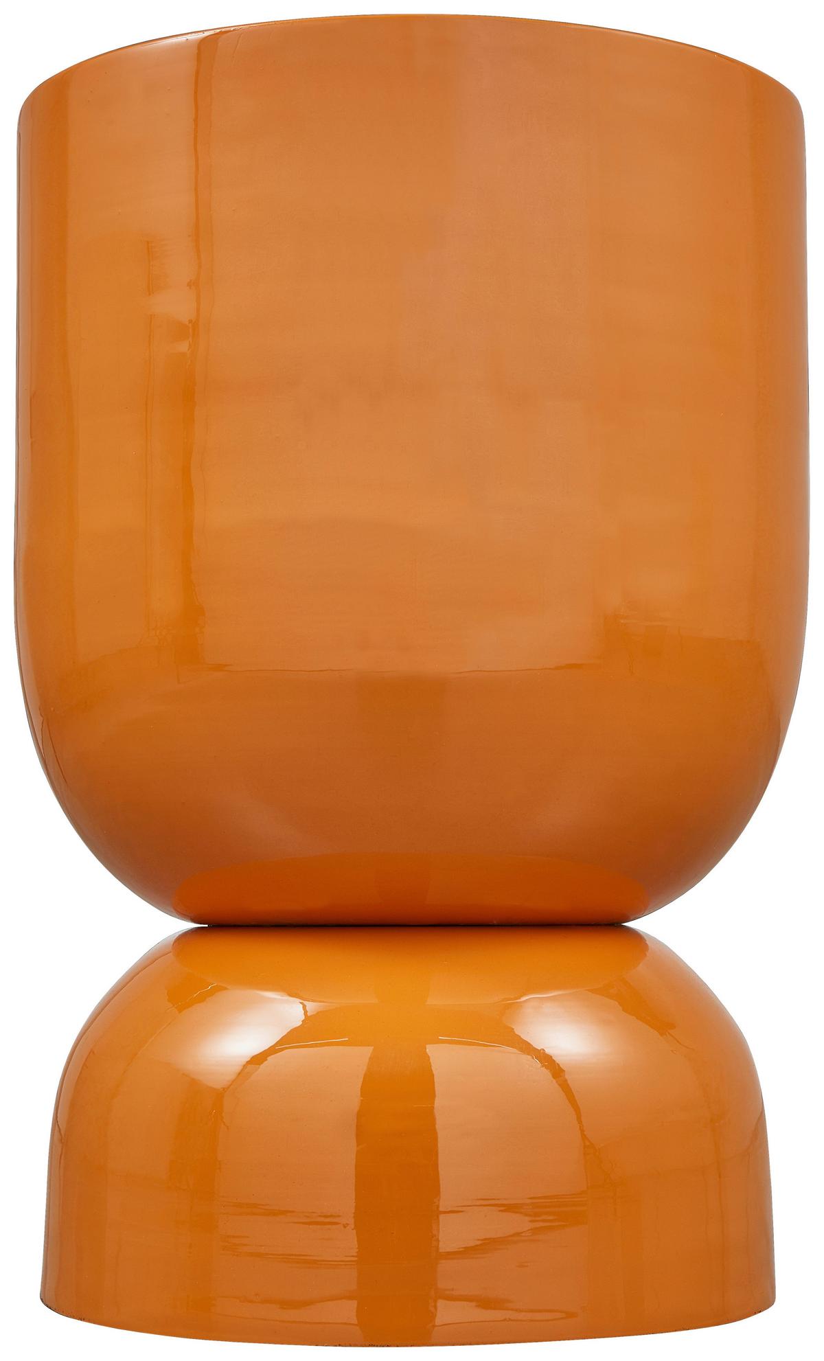 Beistelltisch Hekla Orange B: 32 cm - Orange, Design, Metall (32/32/47cm) - Livetastic