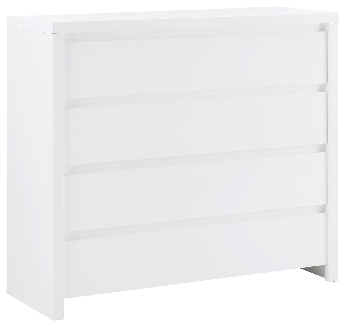 KOMODA LARIOS B -EXKLUSIV- - bílá/černá, Moderní, kompozitní dřevo/plast (105/91/40cm) - Mömax