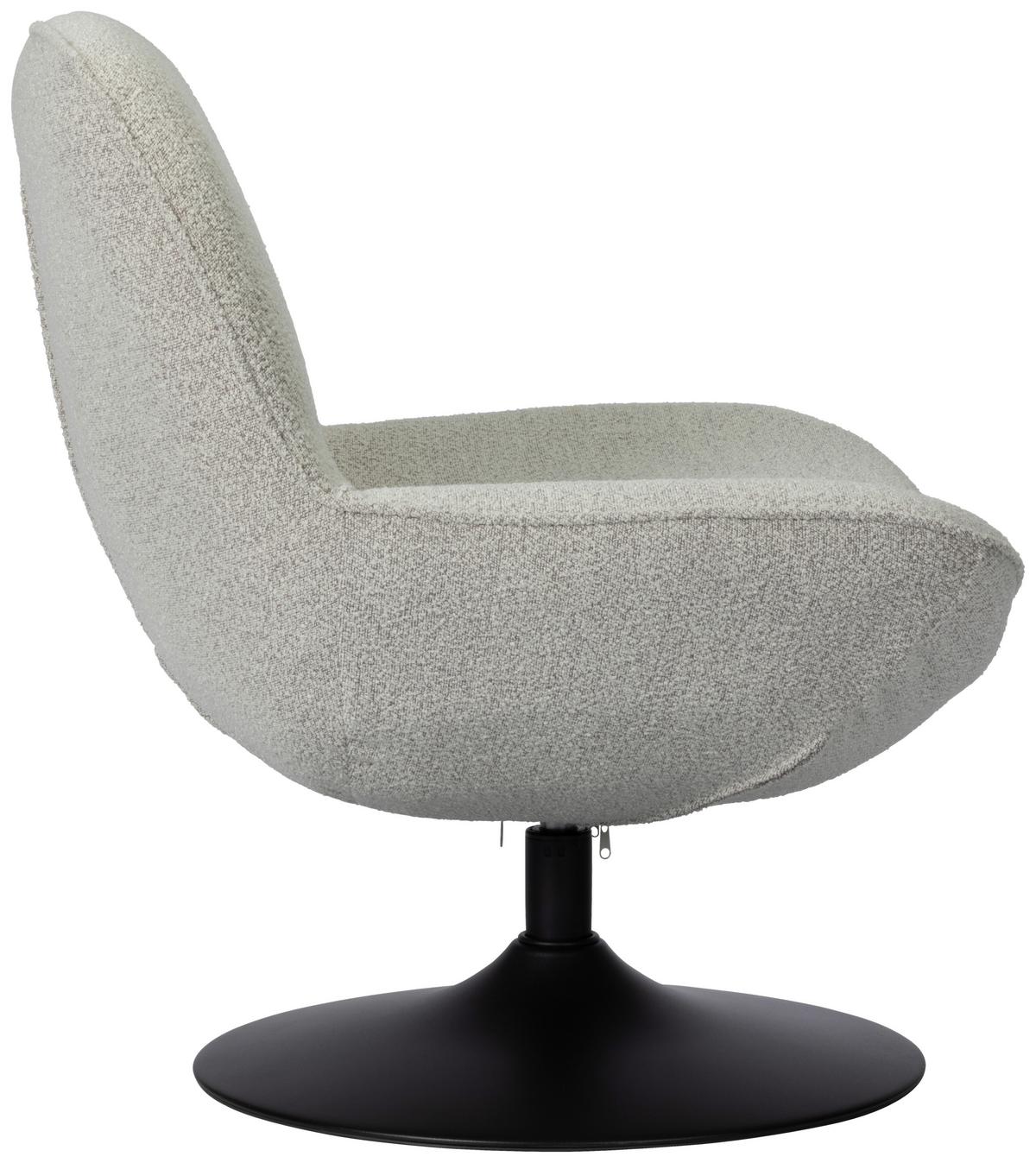 Relaxsessel Ramo Grau B: 69 Cm - Schwarz/Grau, Basics, Textil/Metall (69/77/72cm) - Livetastic