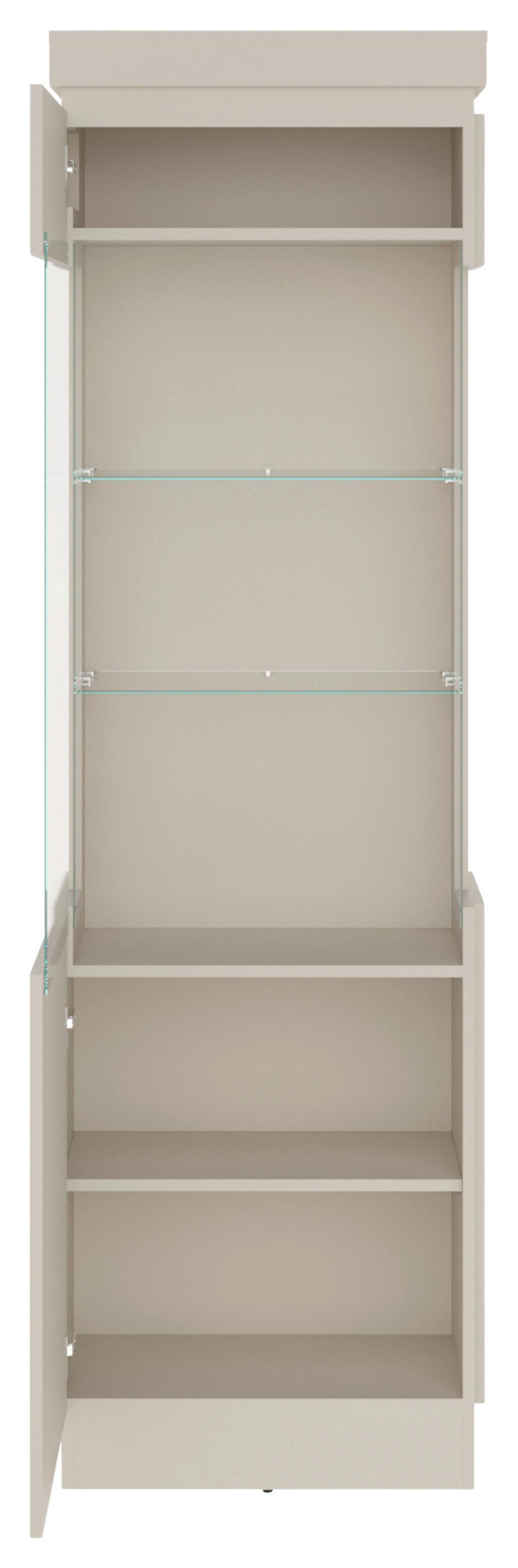 Vitrine Camira Kaschmir B: 60cm - Kaschmir, Basics, Glas/Holzwerkstoff (60/200,5/40cm)