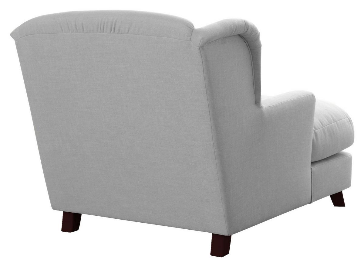 XXXL-Sessel Asado silberfarben inkl. Zierkissen, B: 109 cm - Dunkelbraun/Beige, MODERN, Holzwerkstoff/Textil (109/104/145cm) - Sit & More
