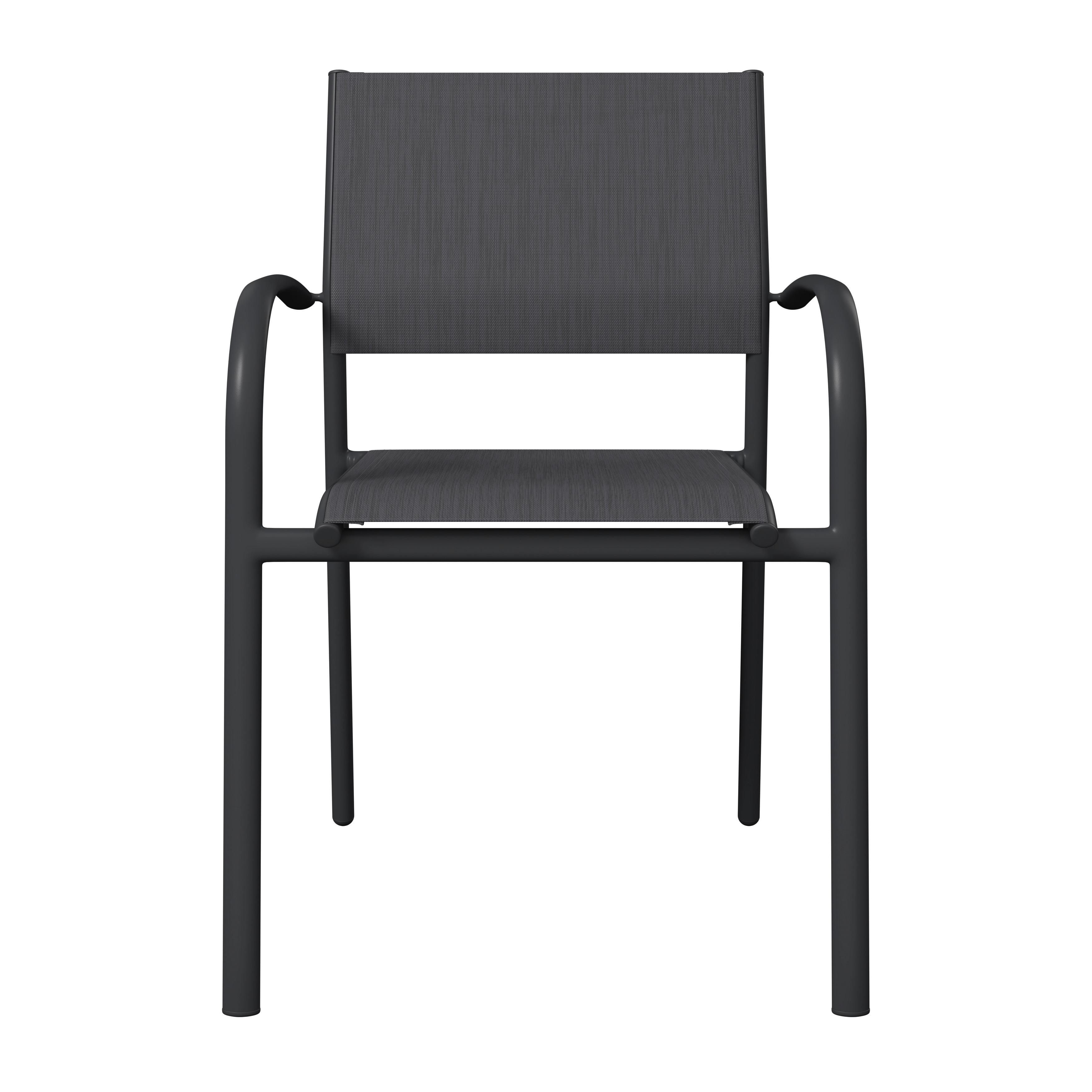 Kerti Karosszék Paris - fekete/antracit, Modern, textil/fém (57/85/57cm) - Beldano