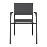 Gartensessel Paris - Anthrazit/Schwarz, MODERN, Textil/Metall (57/85/57cm) - Beldano