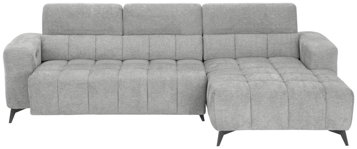 Sedací souprava MELBOURNE, pravá, šedá - šedá/černá, Moderní, kov/dřevo (285/182cm) - Based