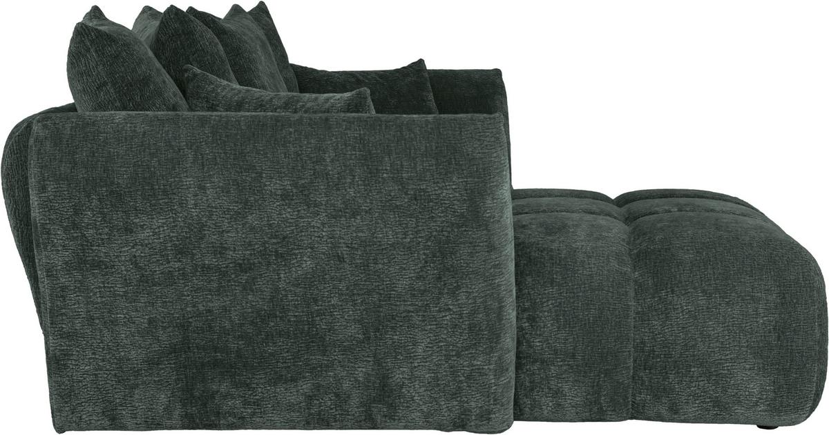 Univerzálna sedačka CAMMELLIO, tm.zelená ženilka, 7 vankúšov - čierna/tmavozelená, Modern, textil (296/75-95/189cm) - Mömax