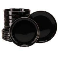 TAFELSERVICE 24785 NORDIC FESTIVE SCHWARZ - Goldfarben/Schwarz, Basics, Keramik - Creatable