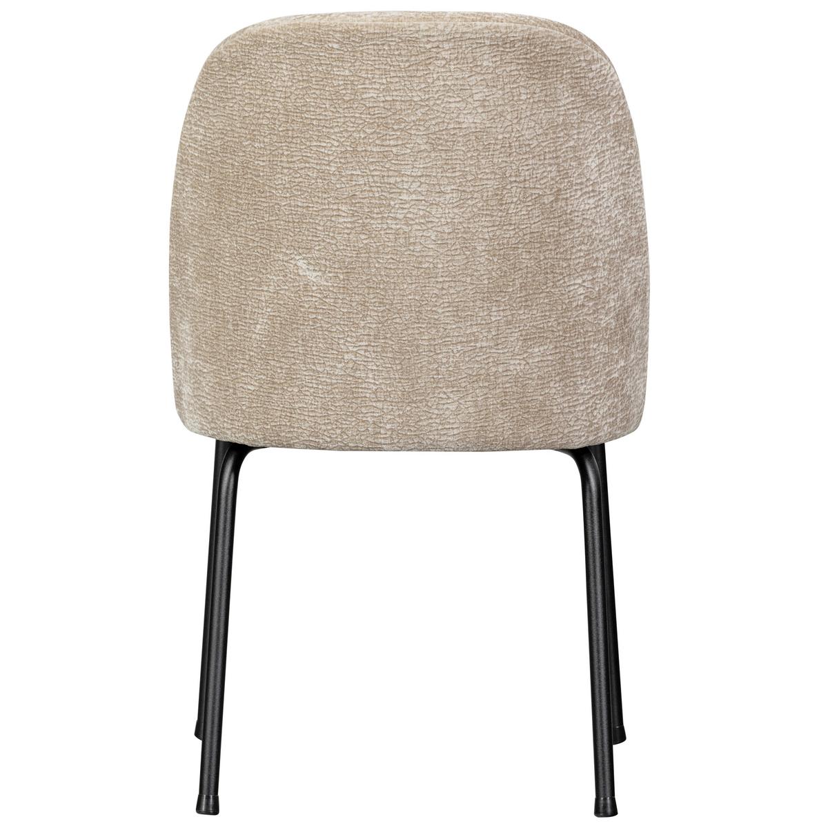 Stuhl-Set Vogue Sandfarben B: 50cm - Sandfarben/Schwarz, MODERN, Textil/Metall (50/83/57cm) - Livetastic