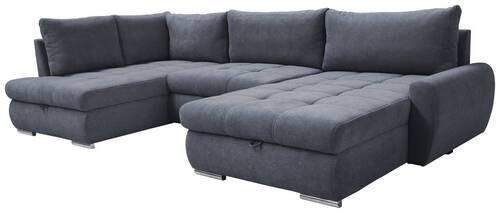 Ecksofa Canion - Chromfarben/Grau, Design, Textil (173/322/174cm) - Livetastic