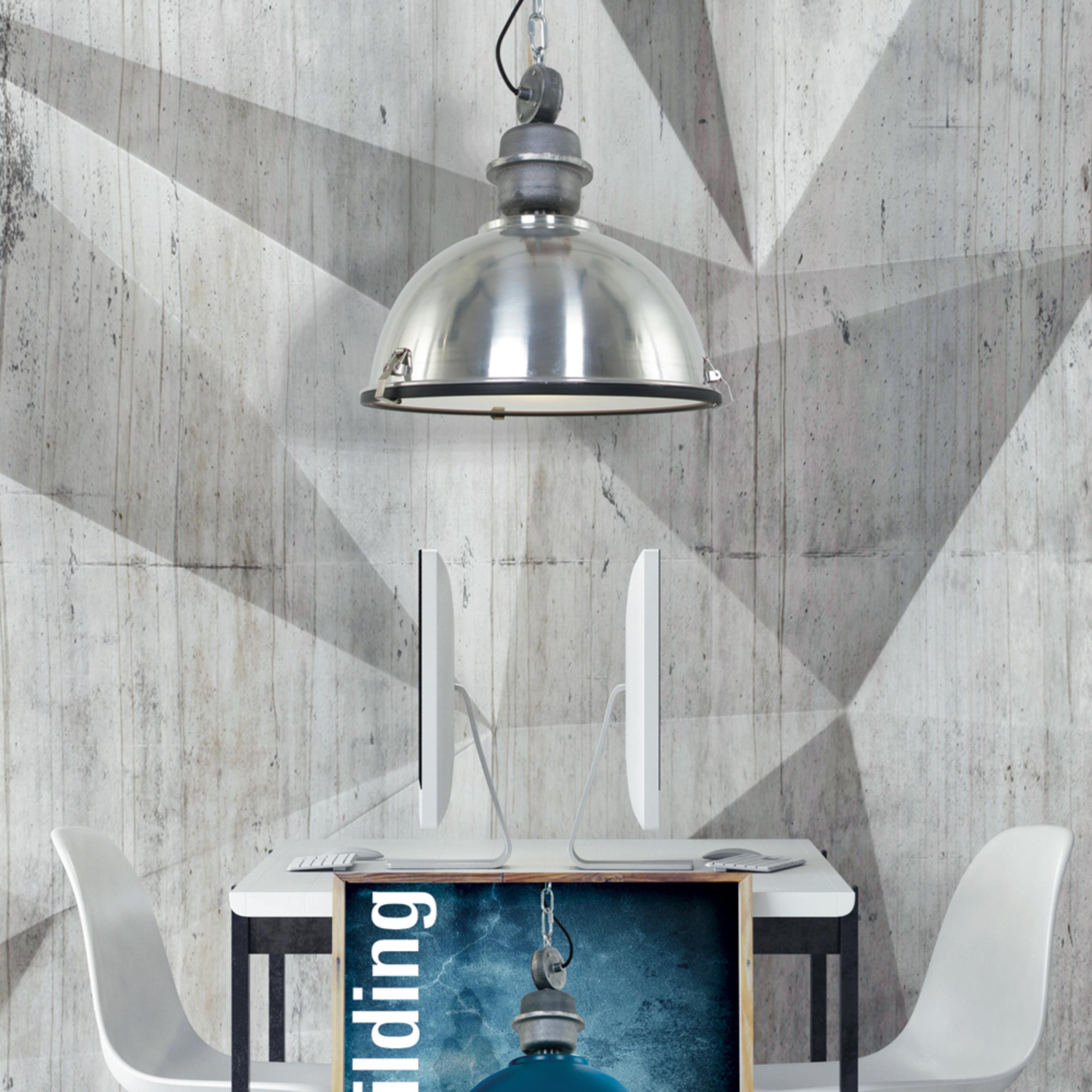 Pendelleuchte Bikkel - Silberfarben, Trend, Glas/Metall (42/145/42cm)
