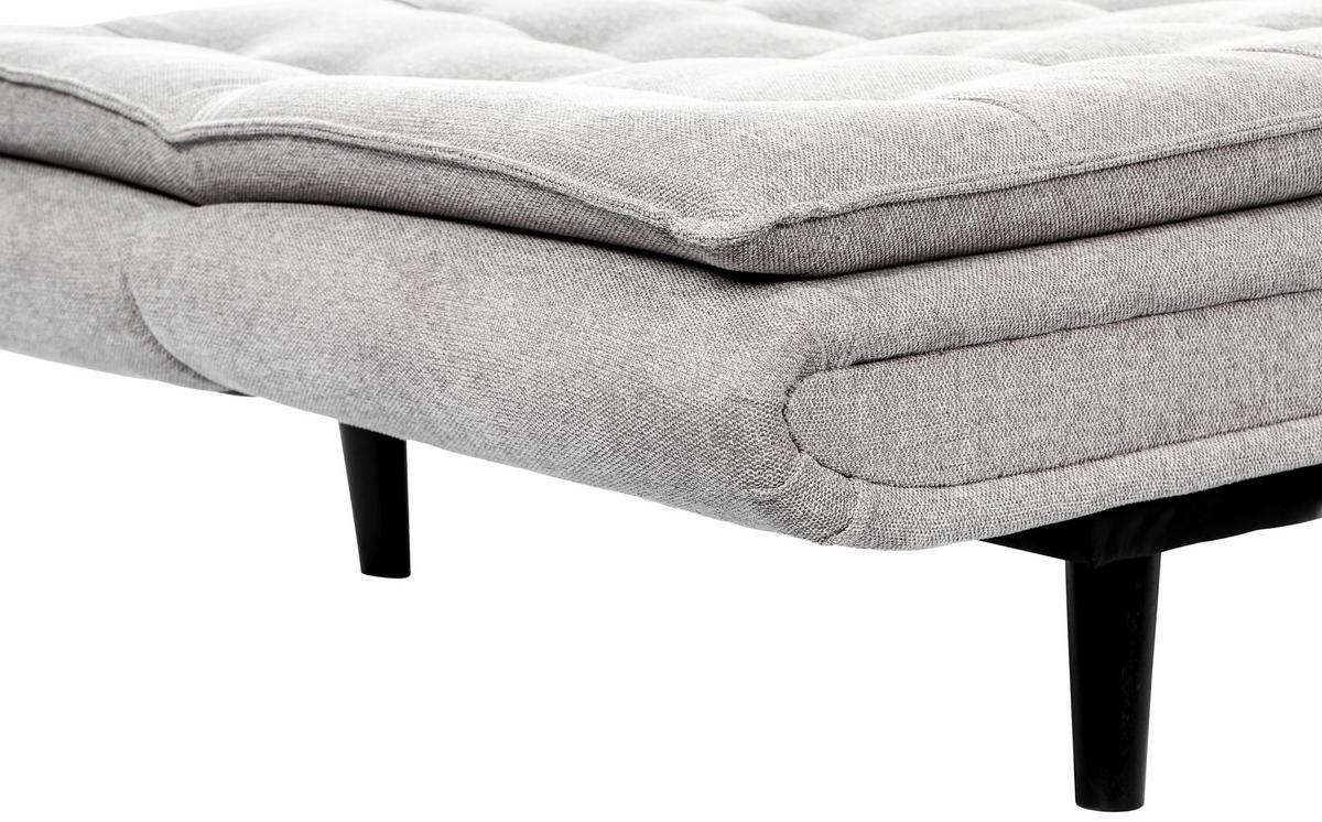 Rozkládací pohovka SUN, šedá, sklopná, max. 360 kg - šedá/černá, Moderní, dřevo/textil (190/83/93cm) - Mömax