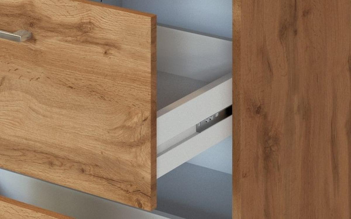 Küchenunterschrank B: 50 Cm Eiche Dekor/anthrazit - Anthrazit/Eiche Wotan, MODERN, Holzwerkstoff (50/85/60cm) - Held
