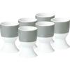 Eierbecherset Grau Weiß 6-Teilig D: 4,5 Cm - Weiß/Grau, Basics, Keramik (4,5/6,5cm) - Van Well