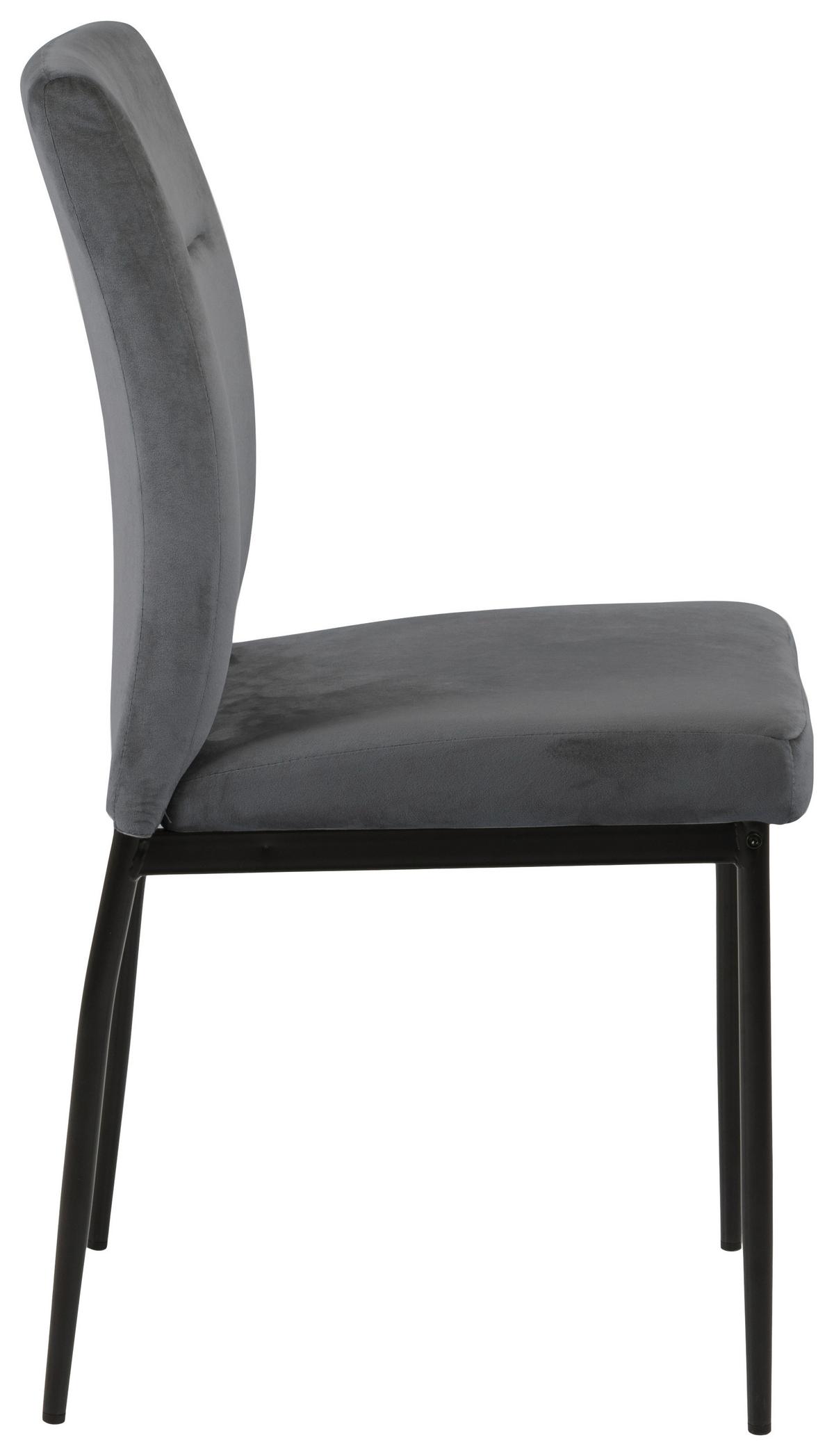 Jedálenská stolička DEMI sivá - čierna/tmavosivá, Konventionell, kov/textil (45/90,5cm) - MID.YOU