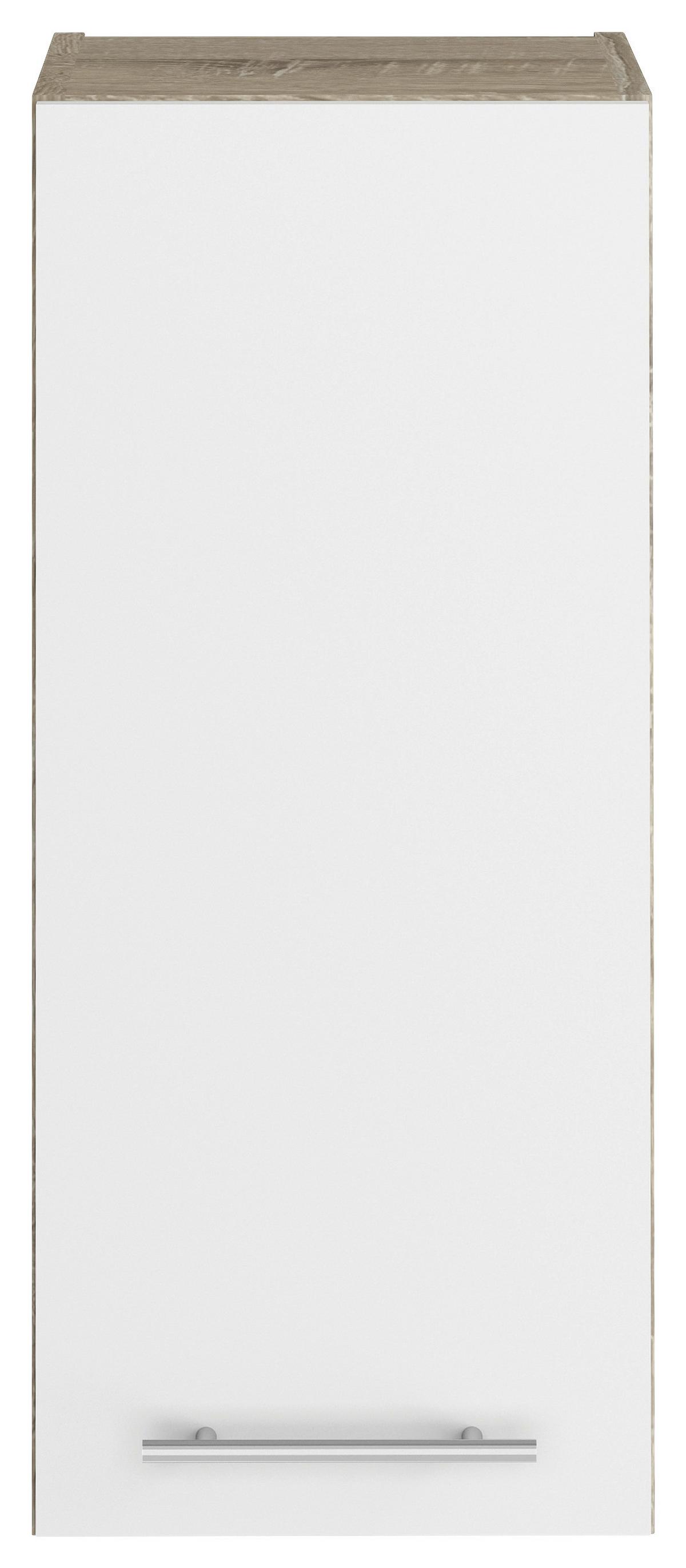 Felsőszekrény Corina - tölgyfa színű/fehér, Modern (30/72,4/34,6cm)