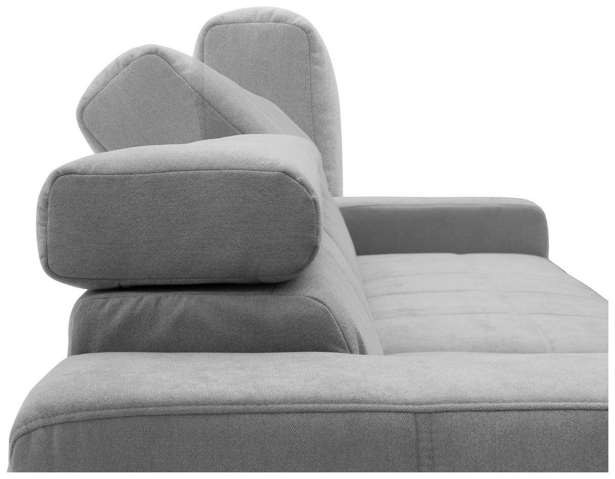 Ecksofa + Kopfteilverstellung Brandon Mintgrün Mikrofaser - Schwarz/Mintgrün, Design, Textil (175/285cm) - MID.YOU