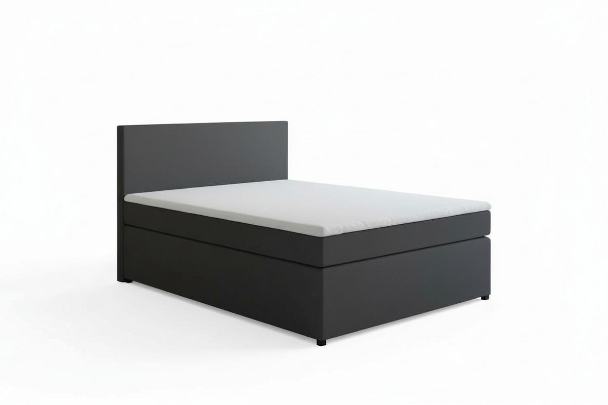 Boxspringbett Togo 140 140x200 Anthrazit - Anthrazit/Schwarz, MODERN, Holzwerkstoff/Textil (140/200cm) - MID.YOU