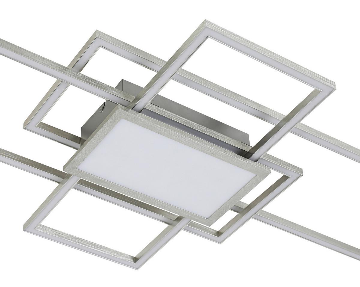 LED-Deckenleuchte Christina 50W 7000lm 3000-6000K dimmbar - Alufarben/Nickelfarben, Basics, Kunststoff/Metall (100/45,8/7,3cm) - Luca Bessoni