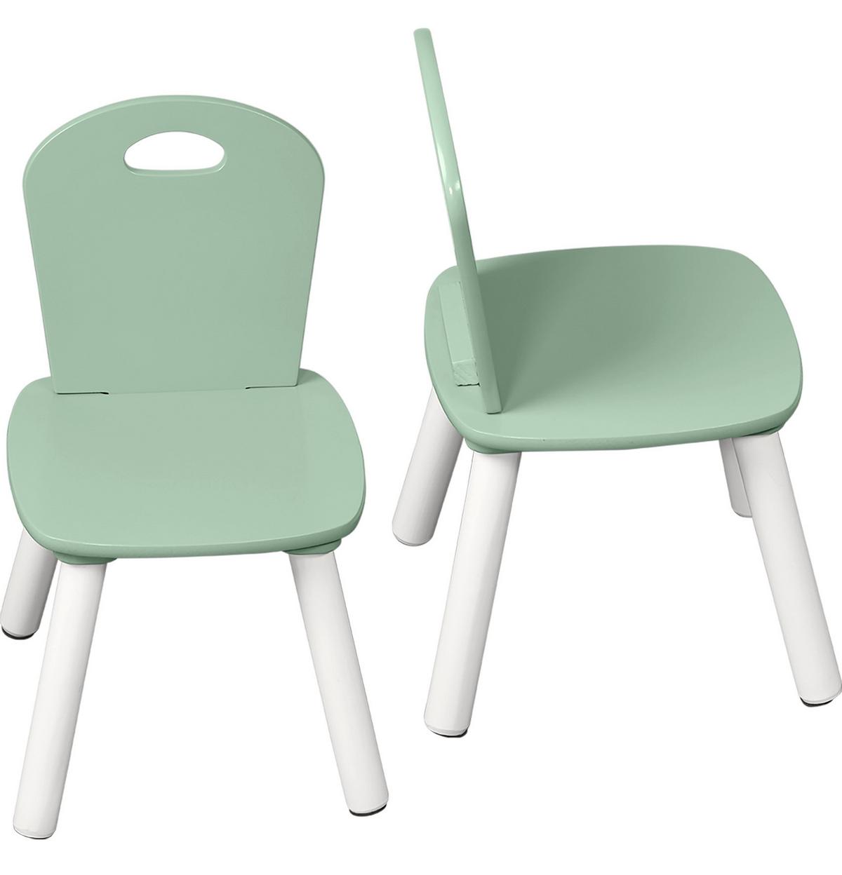 Kindersitzgruppe Weiß, Mintgrün L: 55 Cm - Weiß/Mintgrün, Basics, Holzwerkstoff (55/55/45cm) - Kesper