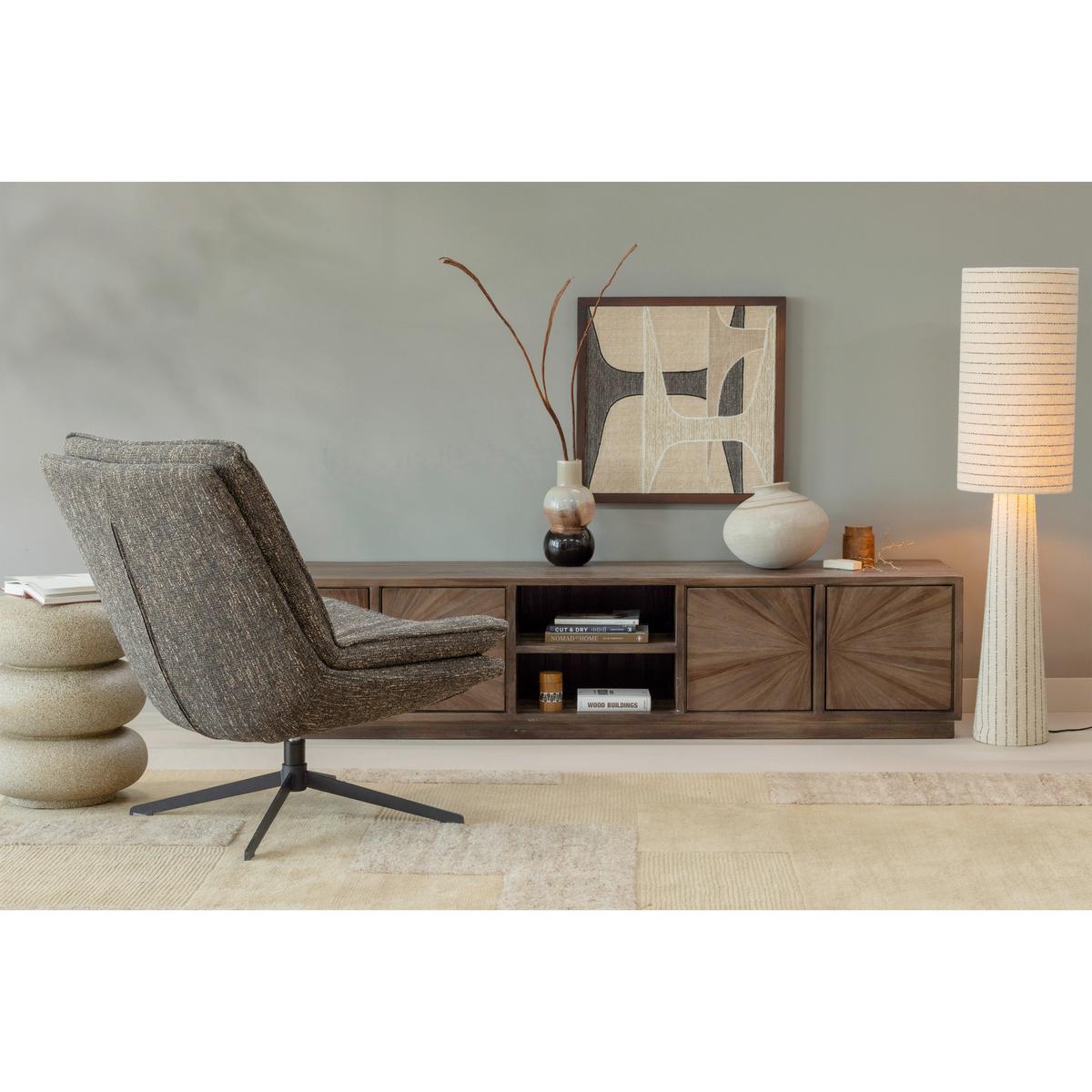 Sessel Milaro Braun B: 75cm - Schwarz/Braun, Design, Textil (75/88/94cm) - Livetastic