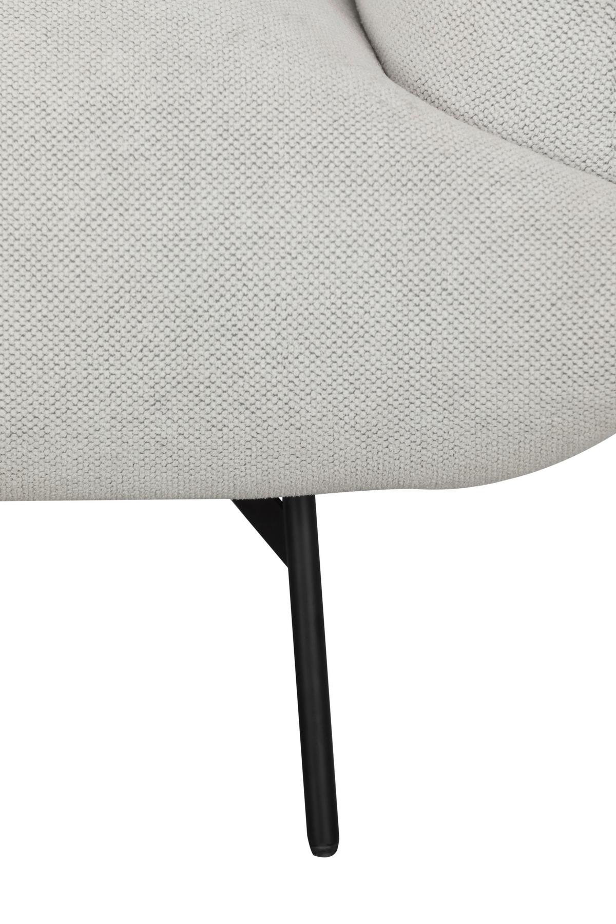 Sofa Honey - Creme/Schwarz, Trend, Textil (185/77/83cm) - P & B