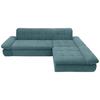 Ecksofa Mit Armteilverstellung Moric Petrol Mikrofaser - Chromfarben/Petrol, KONVENTIONELL, Textil (300/172cm) - MID.YOU