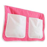 Vrecko na posteľ ružové/biele - biela/ružová, Konventionell, textil (56/32/2cm) - MID.YOU