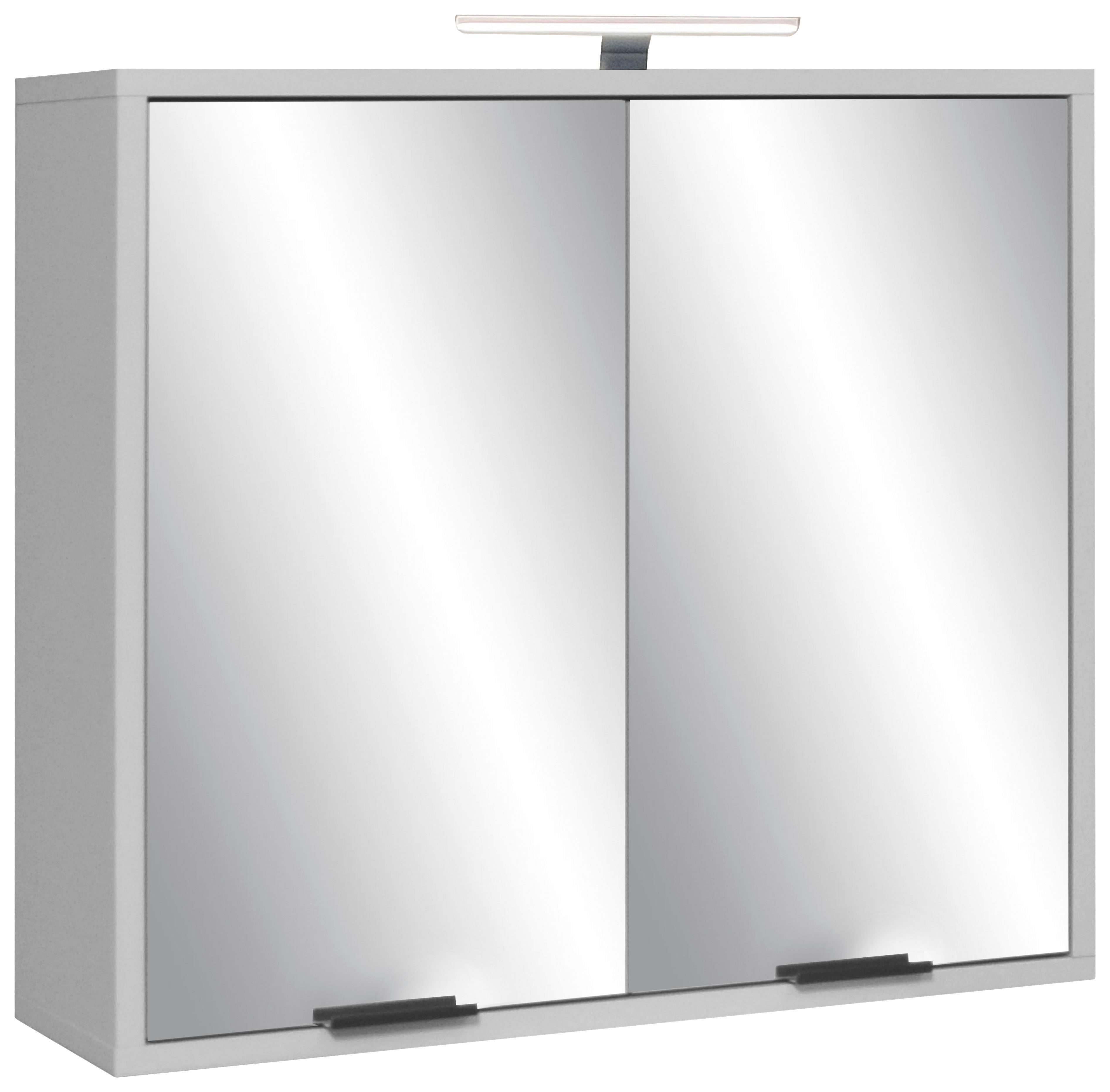 Spiegelschrank Bonnie Grau, B: 71 cm - Grau, MODERN, Holzwerkstoff (71/65/22cm) - Livetastic