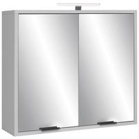 Spiegelschrank Bonnie Grau, B: 71 cm - Grau, MODERN, Holzwerkstoff (71/65/22cm) - Livetastic