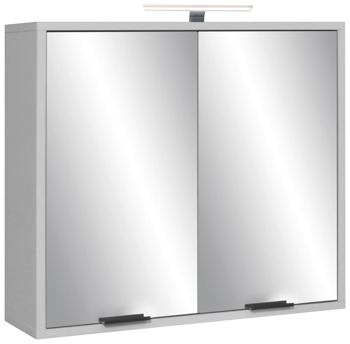 Spiegelschrank Bonnie Grau, B: 71 cm - Grau, MODERN, Holzwerkstoff (71/65/22cm) - Livetastic