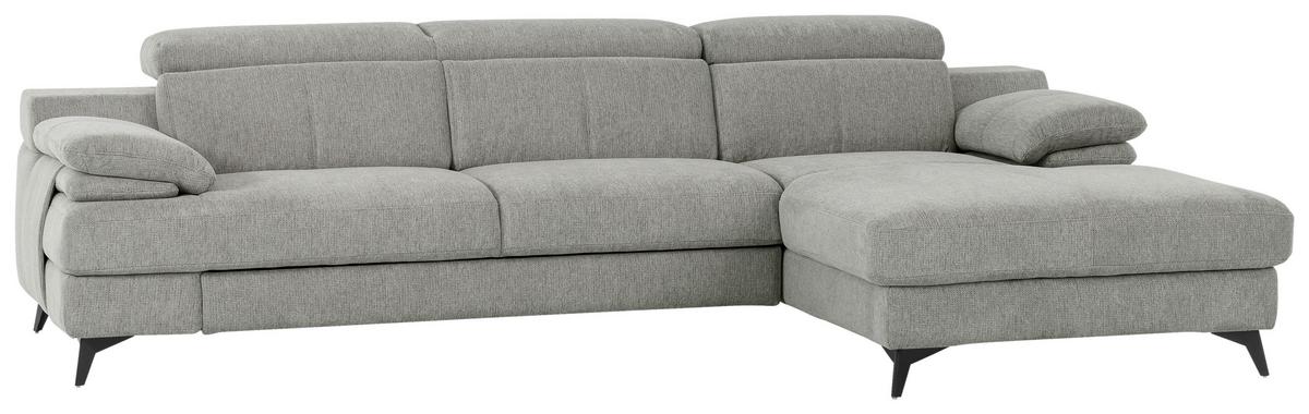 Ecksofa Titus Beige Chenille - Beige/Schwarz, Design, Textil (291/80-98/178cm) - Livetastic