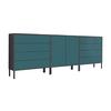 Sideboard Mailand 4 B: 237 cm Petrol - Anthrazit/Petrol, MODERN, Holzwerkstoff (237/86/33cm) - MID.YOU