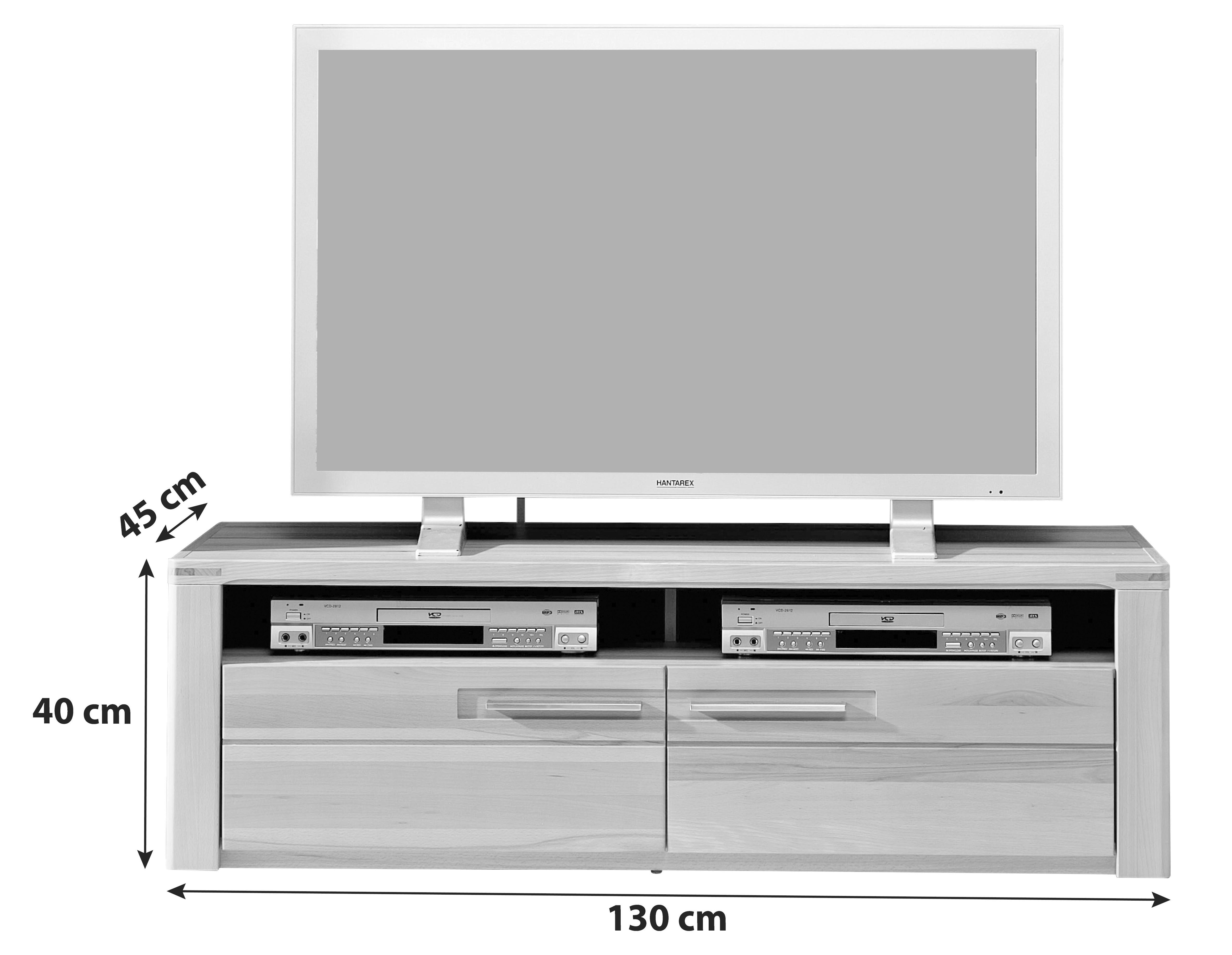 TV-Element Nature Plus B: 130 cm Buche Dekor - Buchefarben, Basics, Holz/Holzwerkstoff (130/40/45cm) - Livetastic