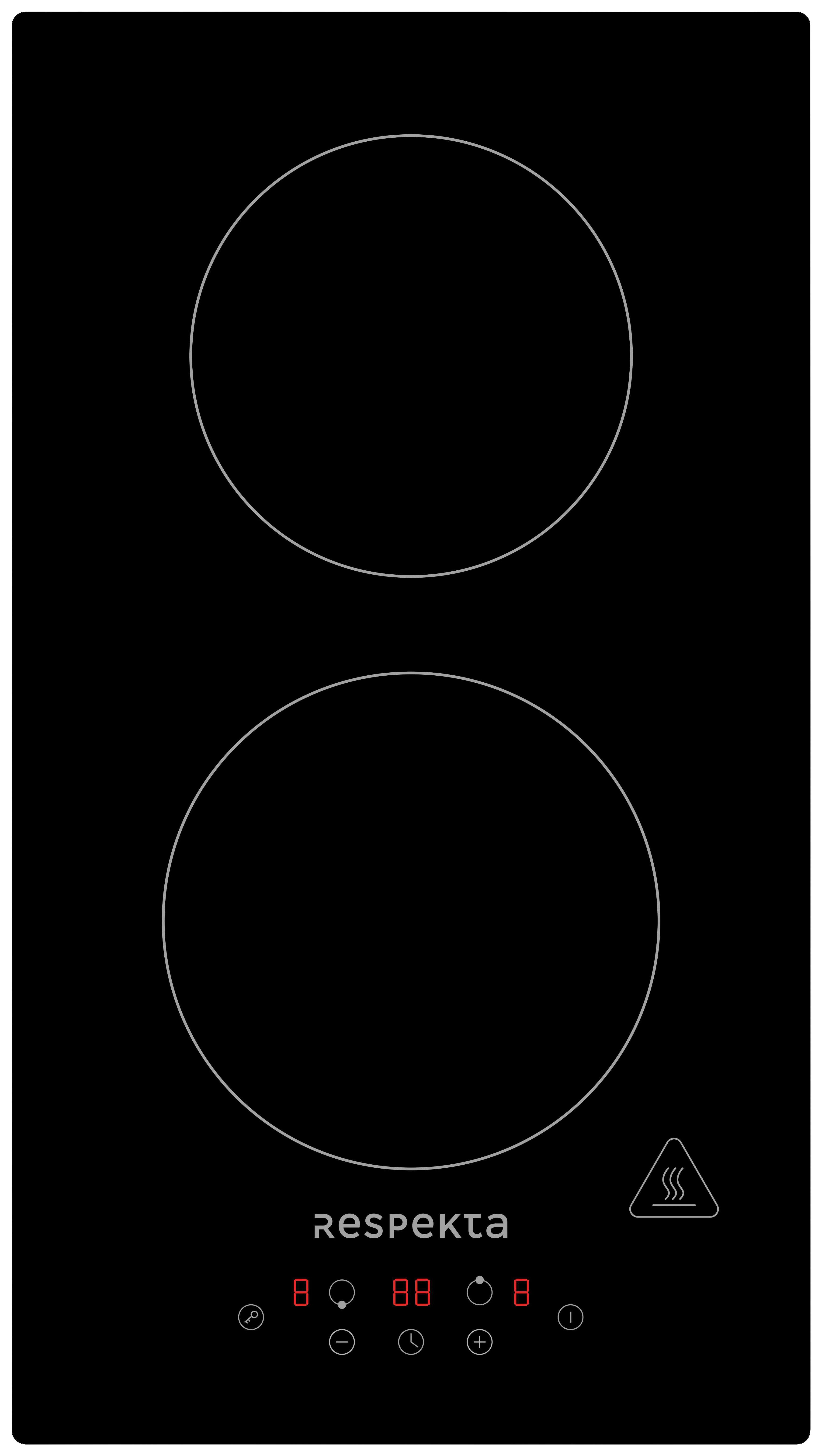 Induktionskochfeld Respekta Domino Schwarz B:29cm - Schwarz, Basics, Glas (29/5,8/52cm) - Respekta