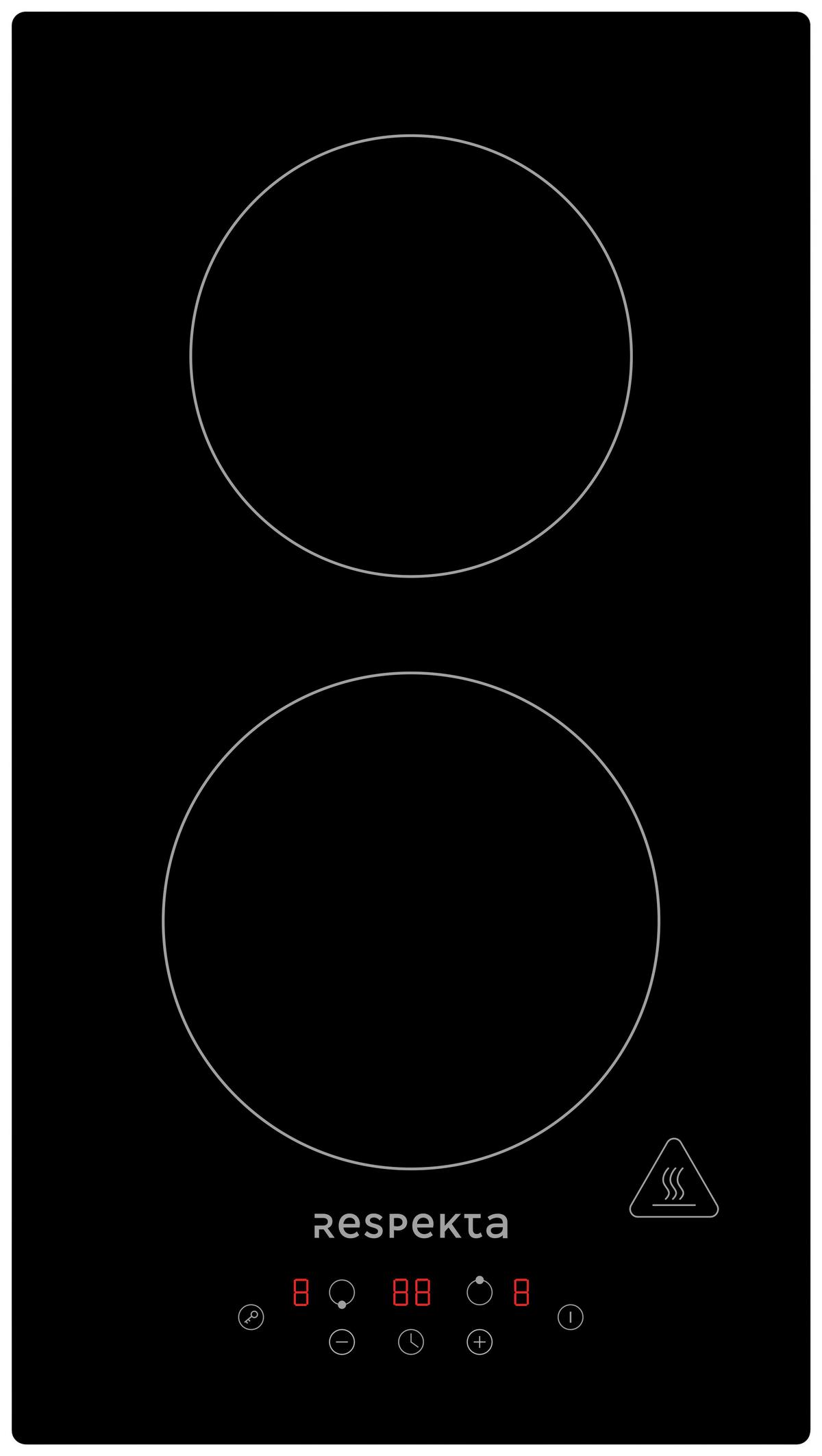 Induktionskochfeld Respekta Domino Schwarz B:29cm - Schwarz, Basics, Glas (29/5,8/52cm) - Respekta