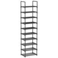 REGÁL NA TOPÁNKY ECO - čierna, Trend, kov/plast (45/174/30cm) - Boxxx