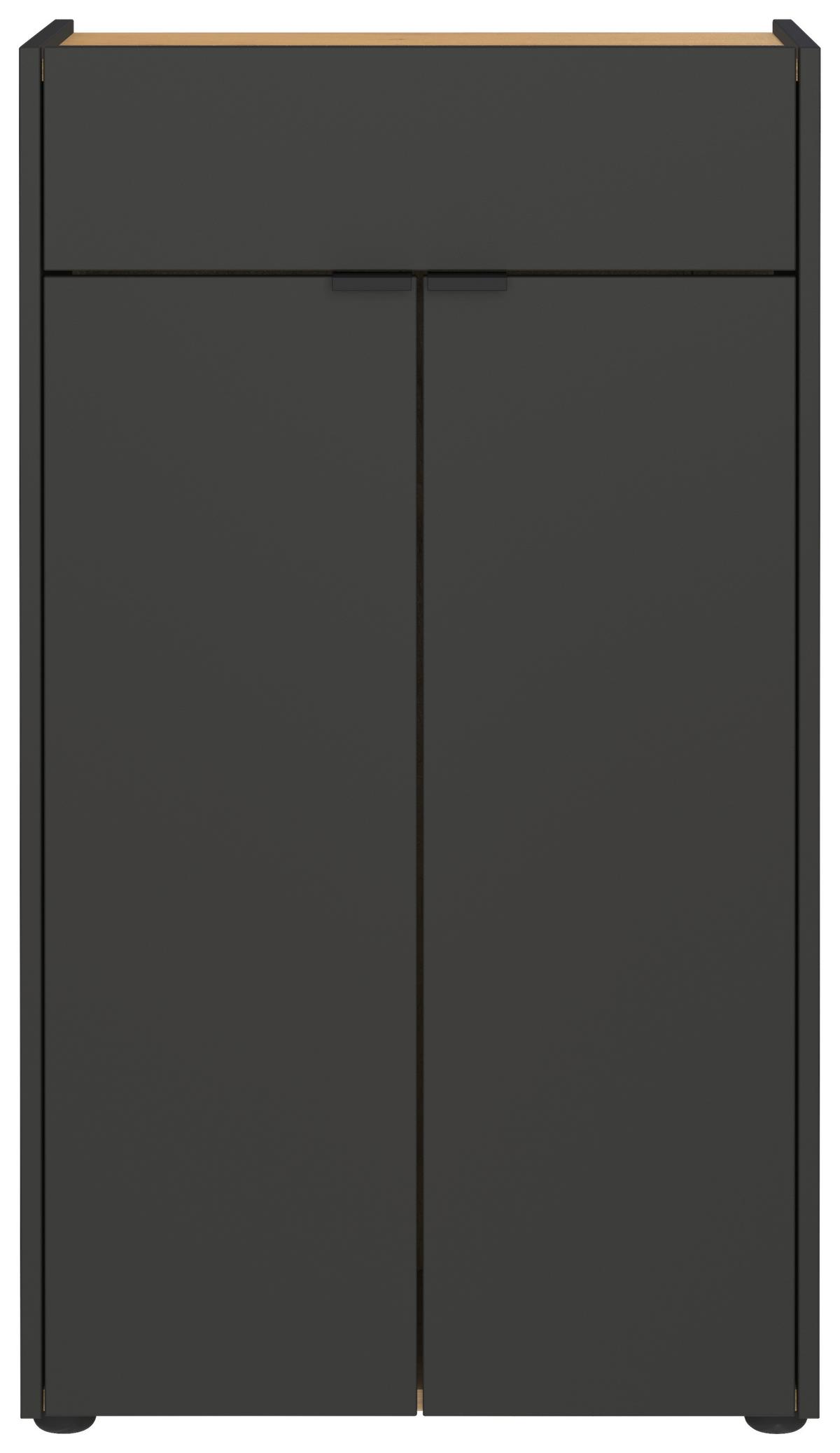 Badezimmer Forano Graphitfarben/eichefarben - Eichefarben/Schwarz, MODERN, Holzwerkstoff (200cm) - Germania