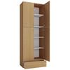 Drehtürenschrank B: 70 Cm Lona Xxl Buche Dekor - Buchefarben, MODERN, Holzwerkstoff (70/200/39cm) - MID.YOU