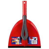 Kehrgarnitur 2 in1 Handbesen + Schaufel - Rot, KONVENTIONELL, Kunststoff (22.5/34/8.5cm) - Vileda