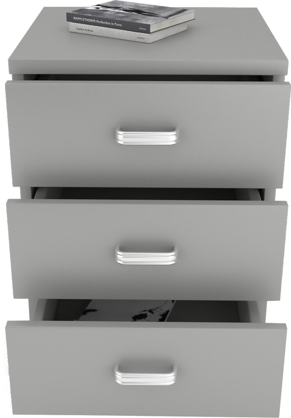 Rollcontainer Grau Tobila 45x58x44 Cm - Grau, Basics, Holzwerkstoff/Kunststoff (45/58/44cm) - MID.YOU