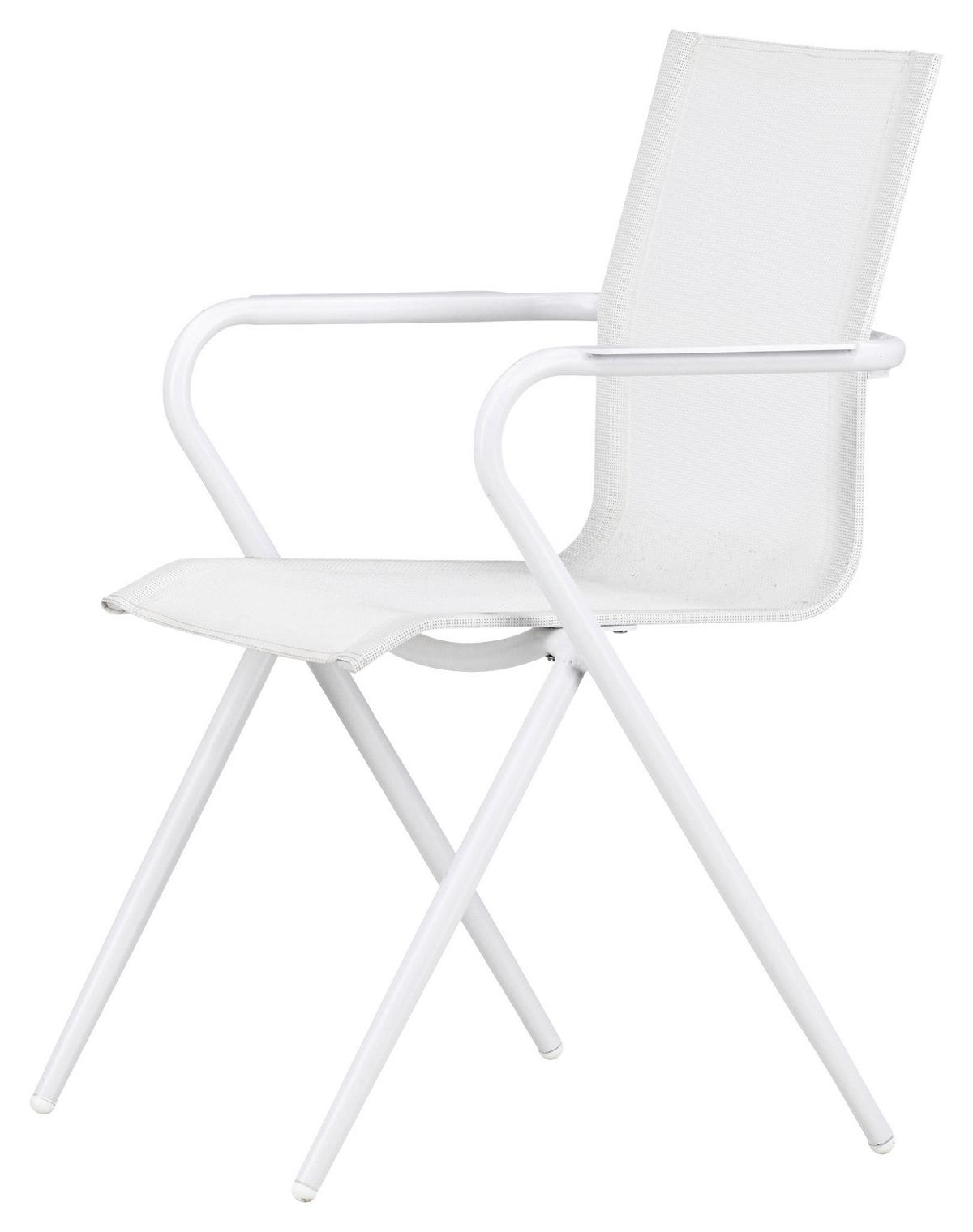 Stapelsessel Aluminium - Weiß, KONVENTIONELL, Metall (58/86/63cm) - Gardenson