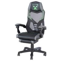Gamingstuhl Minecraft - Grau/Grün, MODERN, Kunststoff/Textil (61/114,5/62,5cm) - Minecraft