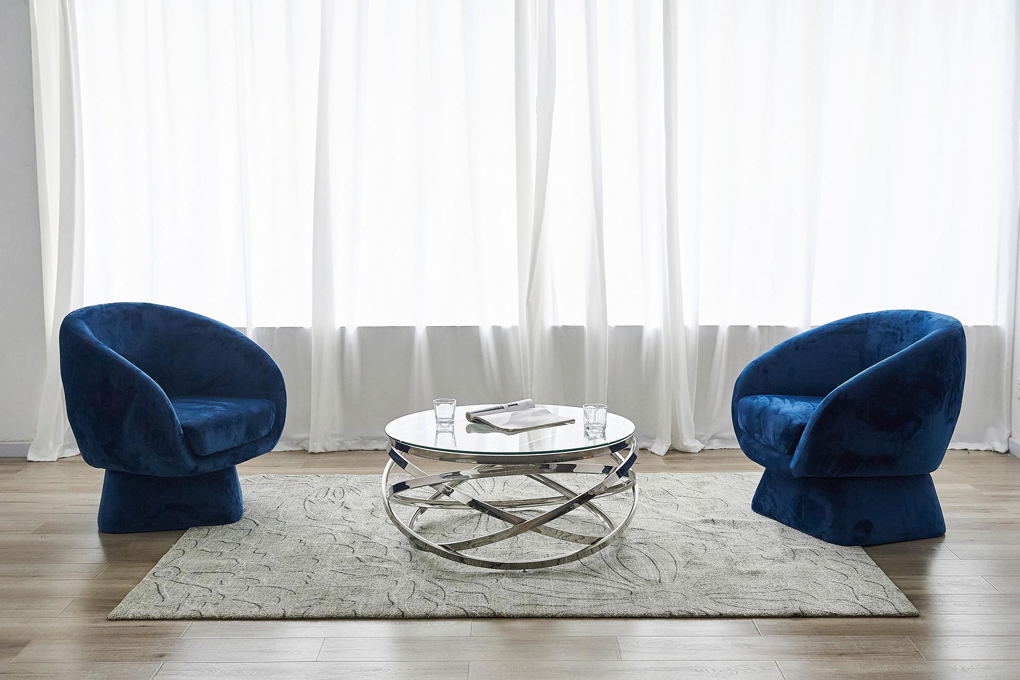 Couchtisch Silberfarben L: 80 cm - Klar/Silberfarben, Design, Glas/Metall (80/80/42cm) - Livetastic