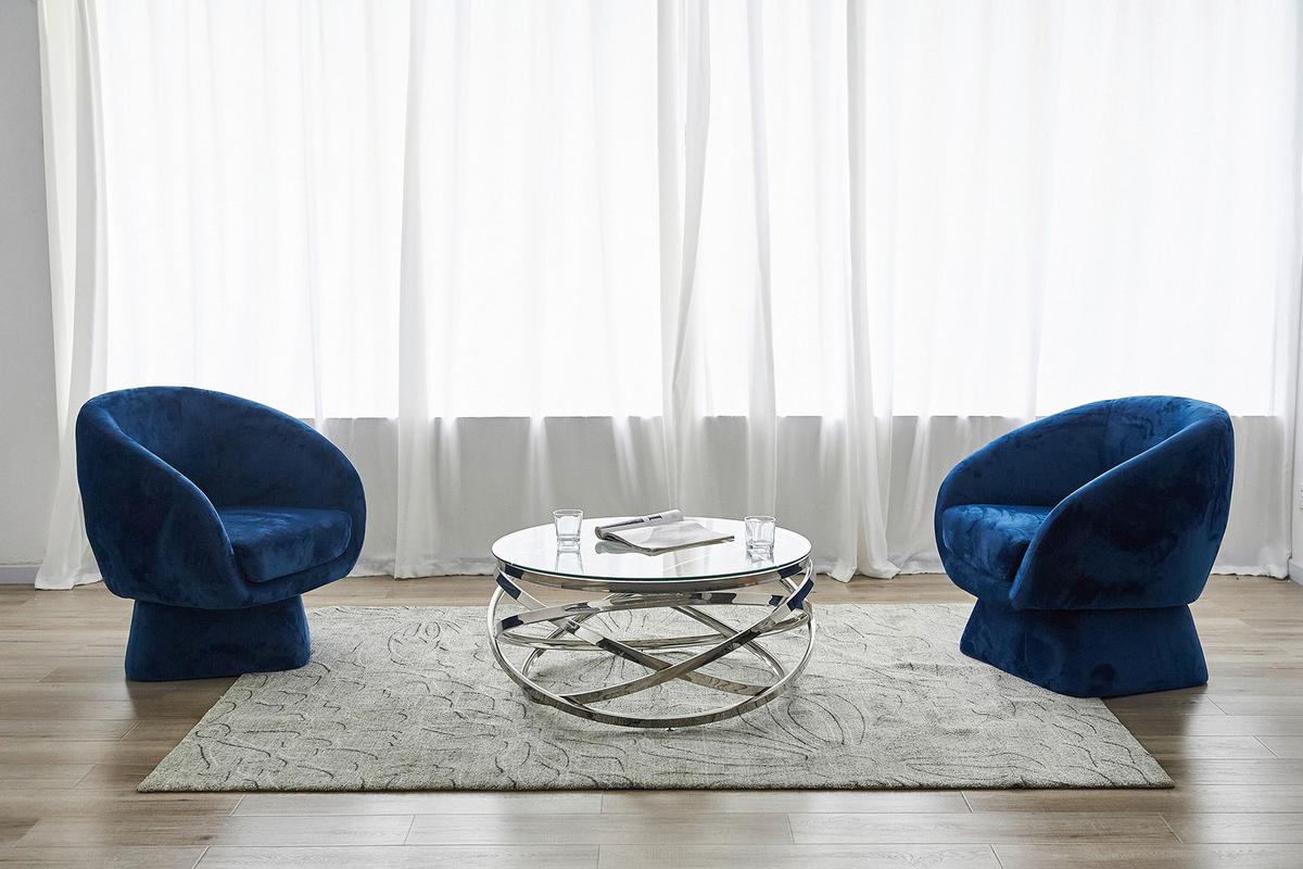 Couchtisch Silberfarben L: 80 cm - Klar/Silberfarben, Design, Glas/Metall (80/80/42cm) - Livetastic