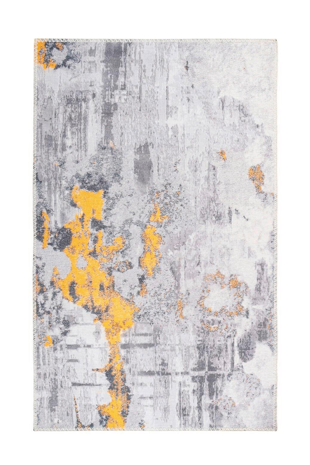 FLACHWEBETEPPICH Grau/Goldfarben - Goldfarben/Grau, KONVENTIONELL, Textil (160/230cm) - Kayoom