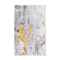 FLACHWEBETEPPICH Grau/Goldfarben - Goldfarben/Grau, KONVENTIONELL, Textil (160/230cm) - Kayoom