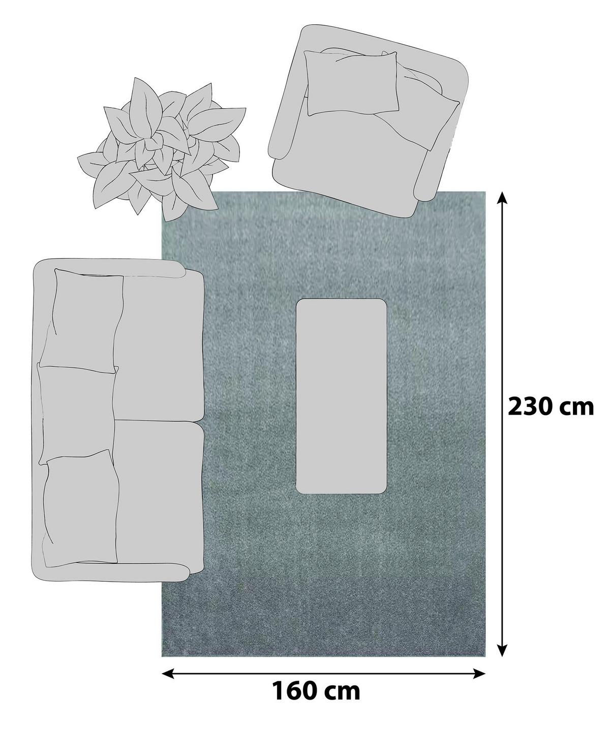 Hochflor Teppich Beige Ata 160x230 Cm - Beige, Design, Textil (160/230cm) - Novel