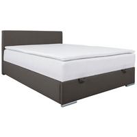 Polsterbett Cosi 140 - Chromfarben/Anthrazit, KONVENTIONELL, Holz/Textil (140/200cm)