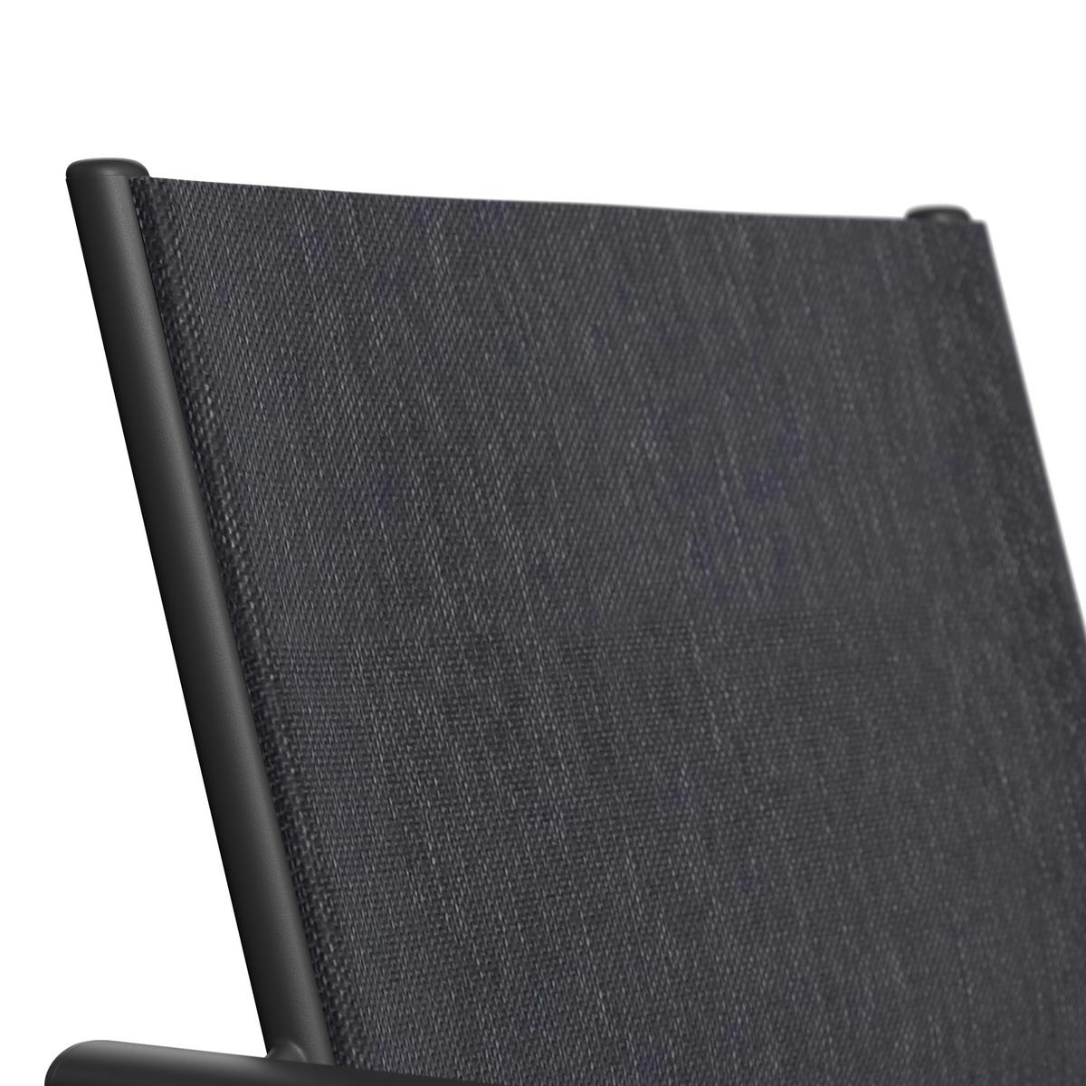 Gartensessel Lina - Dunkelgrau, Trend, Textil/Metall (56/86/54cm) - Beldano